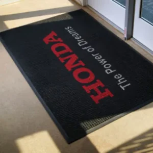Commercial Black Logo Mat Custom Printed Rubber Floor Entrance Door Mat for Stores