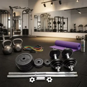 Commercial Black-Painted Cast Iron Dumbbell Set for Men and Women Gym and Home Use
