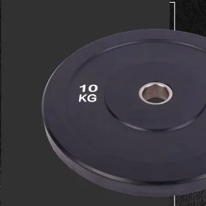 Commercial Black Rubber-Coated Barbell Weights