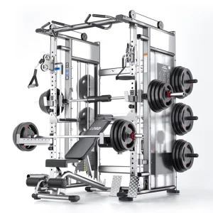 Commercial Cable Crossover Squat Power Rack Smith Machine