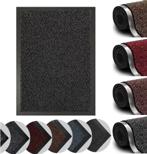 Commercial Carpet Entrance Mat Machine Washable Nylon Floor Mat Rubber Backing Dirt Barrier Doormat