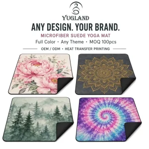 Commercial Chain Suede Yoga Mat Non-Slip Training Pad for Professional Gym