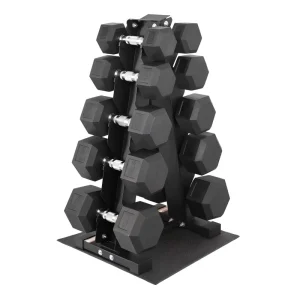 Commercial Customizable Hex Dumbbell Set with Rack