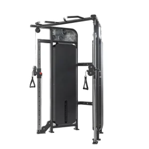 Commercial Dual 100KG Stack Functional Trainer with Flat Elliptical Steel Frame, 380KG Heavy-Duty Cable Crossover Machine for Gym
