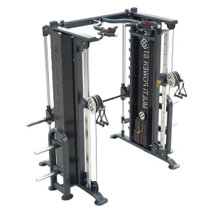 Commercial Dual Adjustable Pulley Functional Trainer Cable Crossover Machine with Multi-Grip Pull-Up Bar
