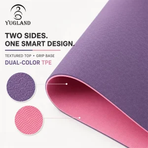 Commercial Dual Color TPE Yoga Mat Non Slip Training Pad for Professional Gym Pilates Factory Vendor