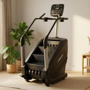 Commercial Electric Adjustable Exercise Stepper Stair Climber with Steel and Plastic Construction
