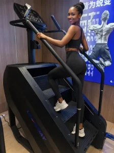 Commercial Electric Stainless Steel Stair Master Exercise Machine for Gyms