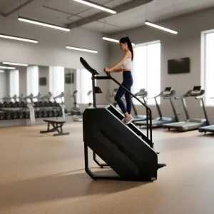 Commercial Electric Stair Climber Machine, LED Display, 8 Preset Programs, 375 Lb Capacity, Gym and Home Use