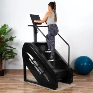 Commercial Electric Stair Climber with 15 Adjustable Speeds, Low-Impact Cardio and Strength Trainer with Display