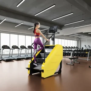 Commercial Electric Steel Stair Climber Machine, 375 Lb Capacity, 18-Inch LED Display, Glute Training