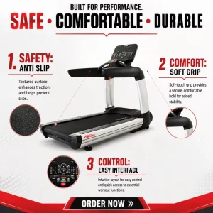 Commercial Electric Treadmill Running Machine for Gym Cardio Training