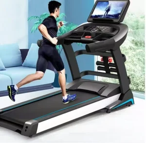 Commercial Electric Treadmill with LED Screen Multi Functional Foldable Design 15.6inch Touchscreen 200kg Capacity