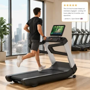 Commercial Electric Treadmill with Touch Screen and Motorized Running Machine