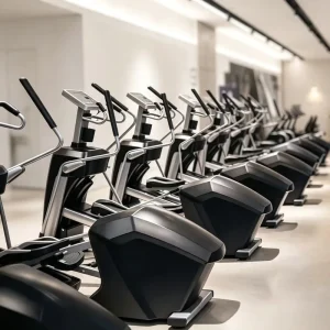 Commercial Elliptical Trainer with LED Display Heavy Duty Cardio Cross Trainer for Professional Gym