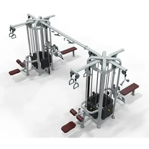 Commercial Fitness Equipment GM81 Eight-Station Steel Multi-Station Gym Set ISO9001 CE Certified Black/Pearl White
