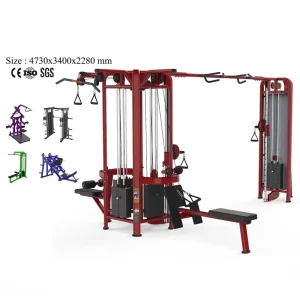 Commercial Five-Station Multi-Function Gym Equipment with Cable Crossover