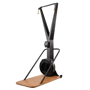 Commercial Foldable Steel Ski Machine with Mechanical Drive and Heart Rate Monitoring