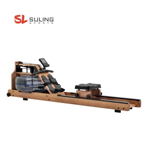 Commercial Folding Smart Double-Track Wood Water Tank Resistance Rower Machine