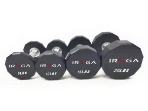 Commercial-Grade 12-Sided CPU Urethane Dumbbells with Hard-Chromed Handles, 2.5-50 kg / 5-110 lb