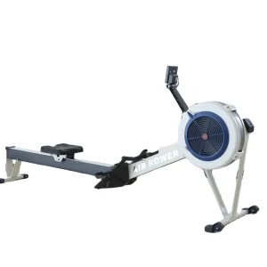 Commercial Grade Air Rower Rowing Machine Gym & Home Use Cardio Fitness Equipment with Adjustable Air Resistance