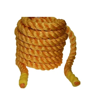 Commercial Grade Battle Ropes 2” Diameter Extra Long 50ft W Non Slip Handles Carton Package