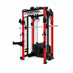 Commercial Grade Multi Functional Smith Machine 1000LBS Heavy Duty Squat Rack Cage with Lat Pulldown Station
