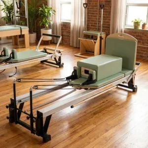 Commercial Grade Pilates Reformer with Custom Upholstery and German Springs Factory Direct CE Certified