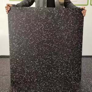 Commercial Grade Rubber Gym Flooring Mats 1m x 1m 15-30 mm Thick Shock-Absorbing Durable Protective for Weightlifting Fitness
