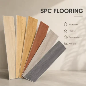 Commercial-Grade SPC Flooring Waterproof Wear-Resistant Eco-Friendly Fireproof Non-Slip for Bedrooms and Hotels