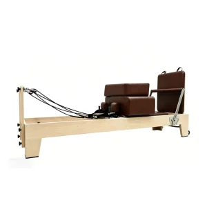 Commercial-Grade Solid Maple Pilates Reformer Heavy-Duty Hardwood Studio Equipment