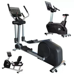 Commercial Gym Cardio Fitness Equipment Set Elliptical Machine Cross Trainer Upright Bike Recumbent Bike Magnetic Resistance LCD