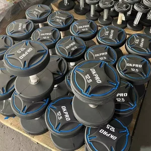 Commercial Gym Dumbbells Fitness Custom Weight Lifting Round PU Dumbbell