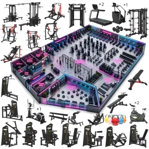 Commercial Gym Equipment Full Set Strength Training Pin-Loaded Fitness Machines for Club Hotel Home