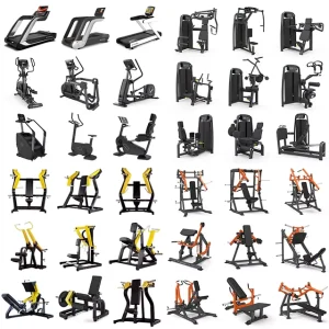 Commercial Gym Equipment Set, Strength and Cardio Machines, for Fitness Centers and Hotels