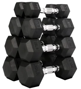 Commercial Gym Hex Cast Iron Dumbbell Set 3-100lbs
