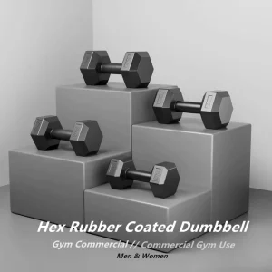 Commercial Gym Hex Dumbbells, Fixed Solid Hex Dumbbells for Home Fitness