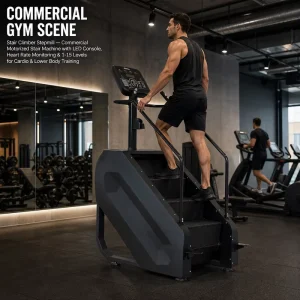 Commercial Gym Quality Electric Stepper Machine with Steel Plastic Construction Durable Design for Home Use Stair Climbing