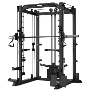 Commercial Heavy-Duty Steel Multi-Function Smith Machine and Barbell Rack