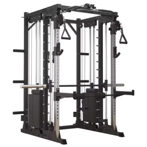Commercial Home Gym Multi-Functional Power Frame Smith Machine Q235 Steel Rubber 160KG Weight Stack