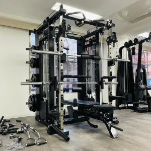 Commercial Home Gym Power Cage Squat Rack Multi-Function Fitness Equipment Smith Machine Exercise Shoulder Workouts