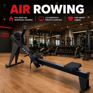 Commercial Home Use Indoor Steel Air Rower Adjustable Resistance 150kg Capacity Unisex