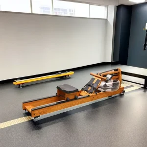 Commercial Indoor Adjustable Wooden Water Rowing Machine with Digital Monitor and Stepless Resistance