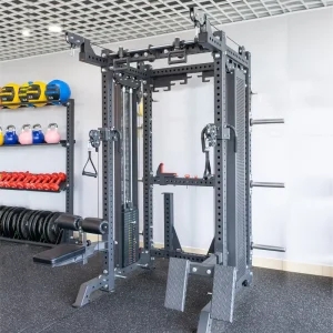 Commercial Integrated Cable Smith Machine Functional Trainer Power Rack