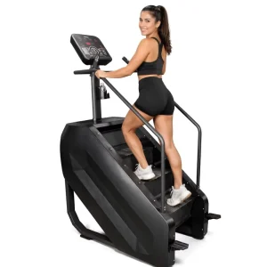 Commercial Machine 15 Adjustable Speeds Low Impact Cardio Strength Trainer LED Display Steel Electric Stair Climber