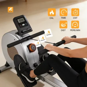 Commercial Magnetic Rower Indoor Cable or Chain Rowing Machine for Home Use
