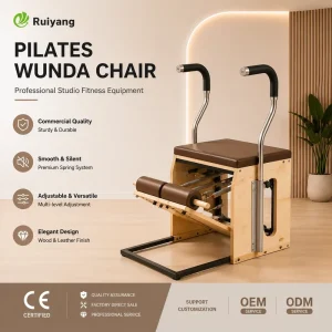 Commercial Maple Wood Pilates Combo Chair with Handles for Studio