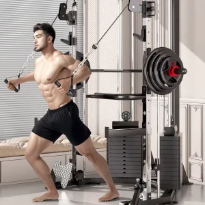 Commercial Metal Multi Functional Power Cage Smith Machine Station 80kg Weight Stack Corner Gym Installation Strenth Training