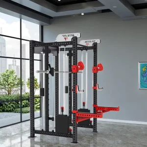 Commercial Multi Functional Stainless Steel Cable Crossover Trainer Gym Smith Machine 75kg Weight Stack for Arms Chest Body