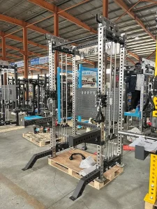 Commercial Multi-Gym Smith Cable Machine, Squat Rack, Functional Power Rack, Steel, 75 kg